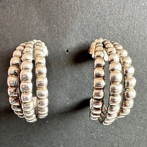 John Hardy Silver 3 Hoop Earrings
